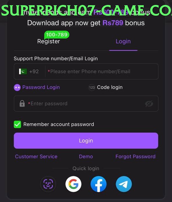 Super Rich 07 game app for Pakistan players